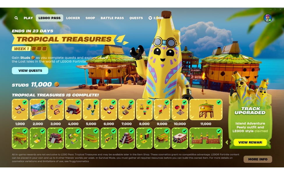 Tropical Treasures LEGO Pass